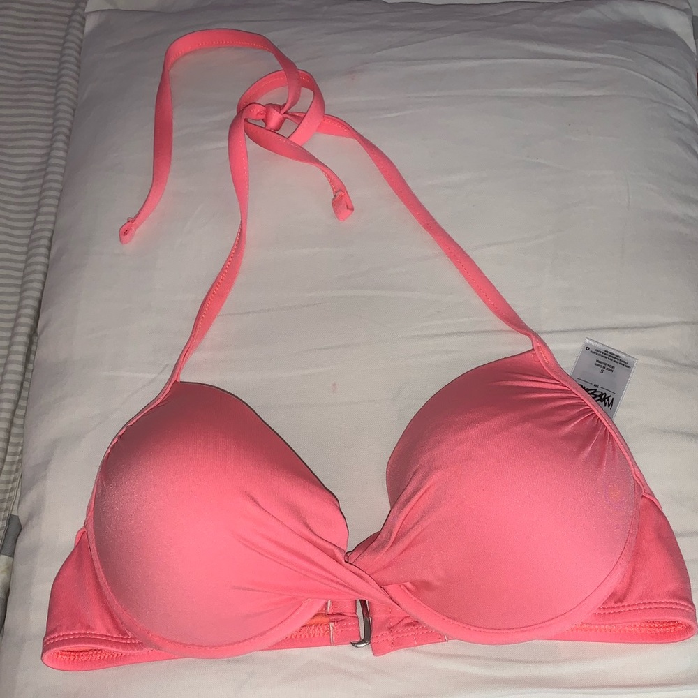 peach colored bikini top